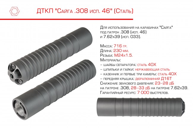 ДТКП СТАЛЬНОЙ САЙГА-308 ИСП46